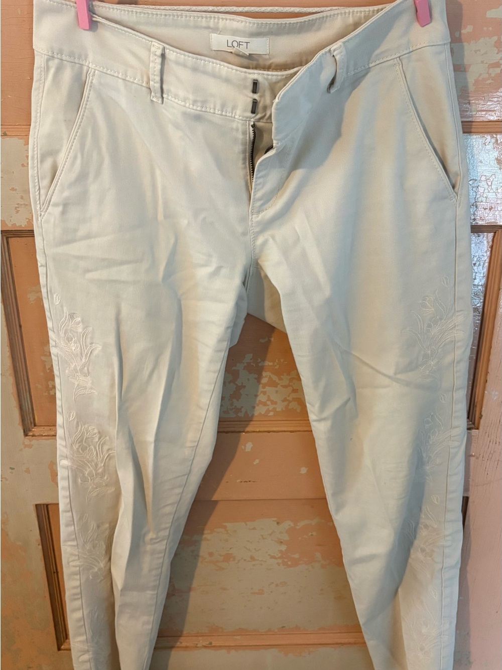 LOFT Cream Women's Garment with Subtle Weave Detail
